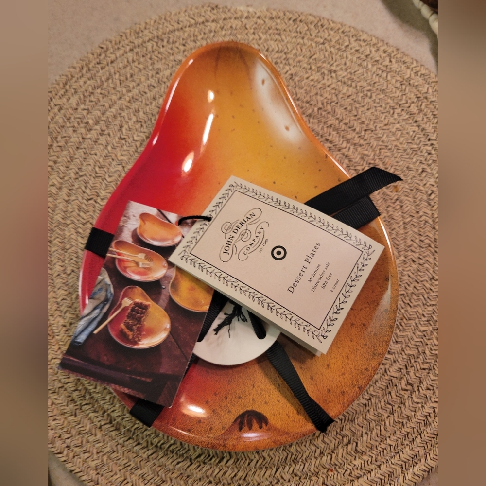 John Derian Colorful Pear-Shaped Dessert Plate